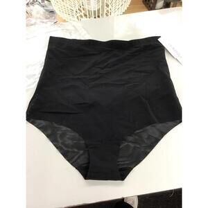 Dominique womens black mesh contour high rise pantries size XL new from HSN